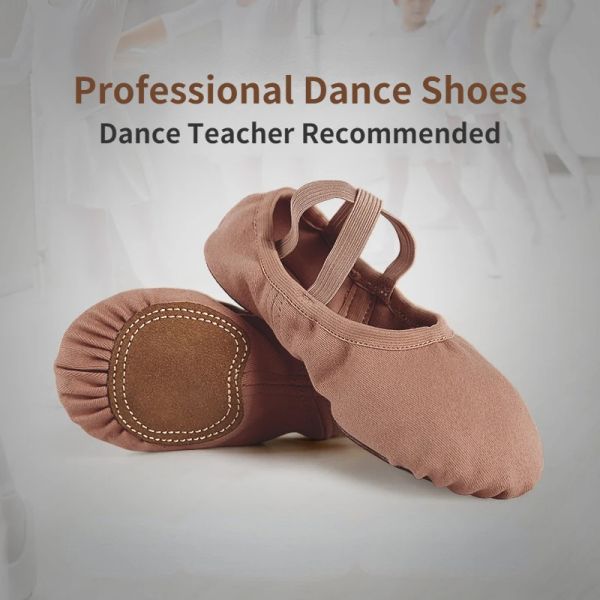 Schuhe Leder Bottom Full Stretch Stoff Tanz Schuhe Erwachsene Kinder professionelle Ballerina Übung Schuhe Gymnastik Ballett Pantoffeln