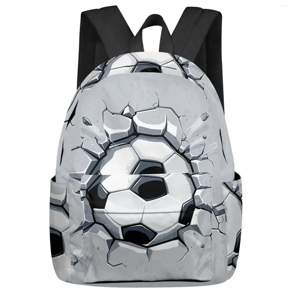 Zaino Calcio Sport Calcio Donna Uomo Zaini Scuola da viaggio impermeabile per studenti Ragazzi Ragazze Laptop Book Pack Mochilas