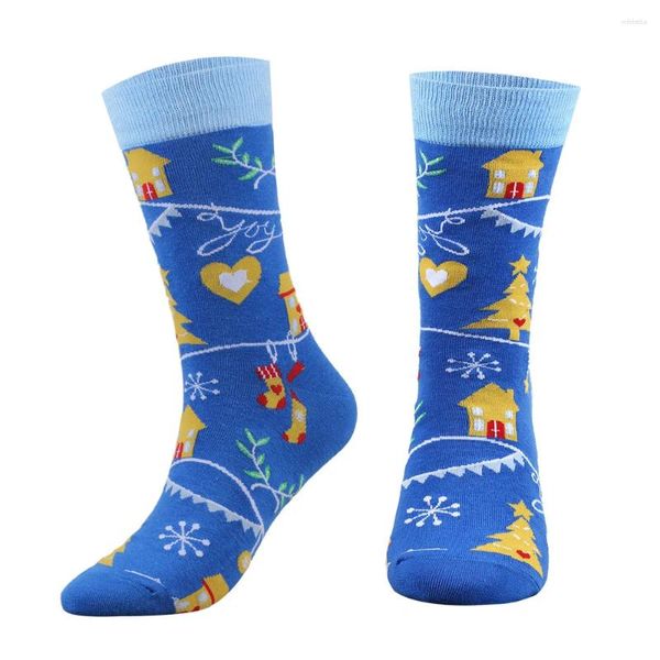 Herrensocken Mid-Tube Herbst Winter und Damen Baumwolle Sport Cartoon Geschenk Weihnachten