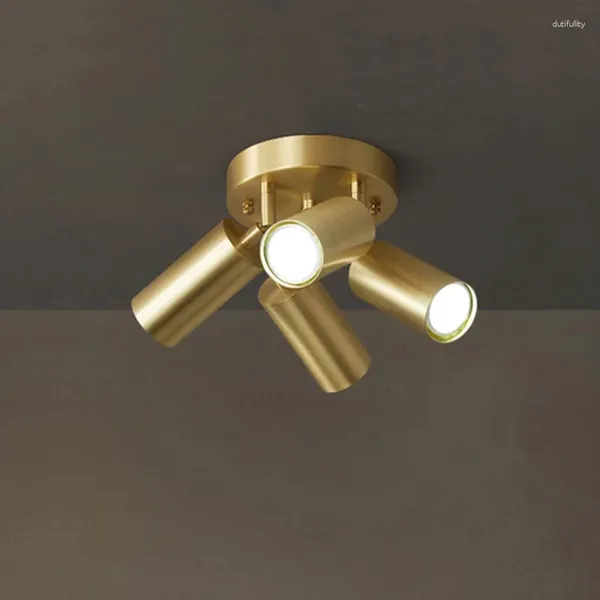 Plafoniera Lampada Moderna Industriale Semi Incasso Oro Chiaro Classico Retro Apparecchio per Corridoio Cucina Camera da Letto L