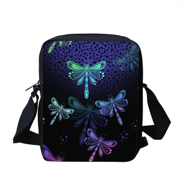 Borsa a tracolla da donna Borsa a tracolla spirituale Libellula Lady Girls Trendy Messenger Student Travel Borse a tracolla portatili