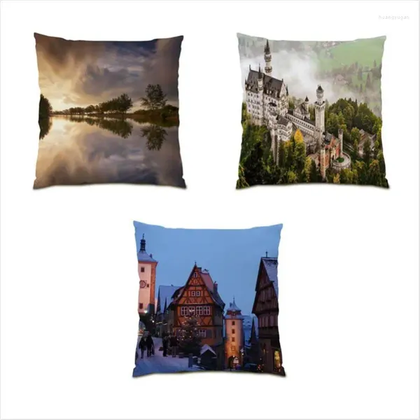 Kissen Geschenk Dekoration Home Print Wohnzimmer Bettdecke 45x45 Sofa Überwurfbezüge Tropische Palme Beflockung E1022