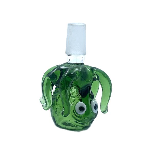 Tigela animal de vidro pirex grosso com narguilé 14mm masculino polvo erva tabaco bong tigelas para tubos de água de vidro bongs