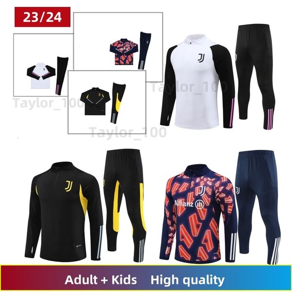 2023 2024 aJuventus tuta da calcio tuta da allenamento VLAHOVIC tute da calcio giacca survêtement uomo e kit per bambini abbigliamento sportivo tuta casual