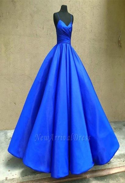 Royal Blue Spaghetti Abiti Quinceanera Backless Piano Lunghezza Ragazze Occasioni speciali Abito da ballo Abito da sera Abito da sera BC09237736096