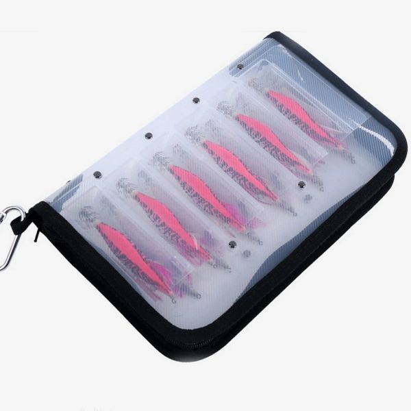 Caixas Squid Jig Bag Rack lavável para 12 gabaritos pendurados em caixas de equipamento de pesca com coletes de cintura 28x18x4cm