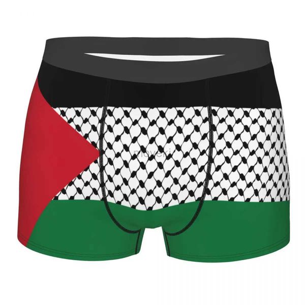 Unterhose Palästina-Flagge Herrenunterwäsche Palästinensische Hatta Kufiya Keffiyeh Boxershorts Shorts Höschen Weiche Unterhose für Herren S-XXL 24319