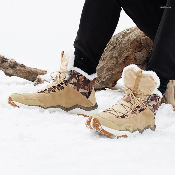 Обувь для фитнеса Rax, зимние зимние ботинки для мужчин и женщин, флисовые теплые походные спортивные кроссовки на открытом воздухе, горные треккинговые снегозащитные кроссовки для прогулок