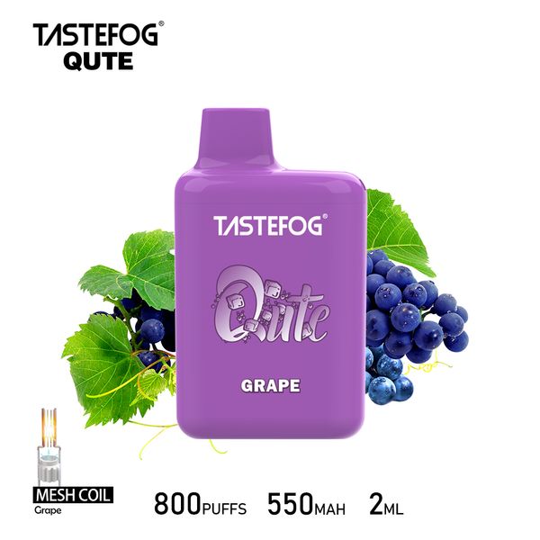 Avrupa TDP E-Cigarette Orijinal Tastefog Qute 800Puffs% 2 Nico-Tine Tek Kullanım Nico Atomize Tek Kullanımlık Vape