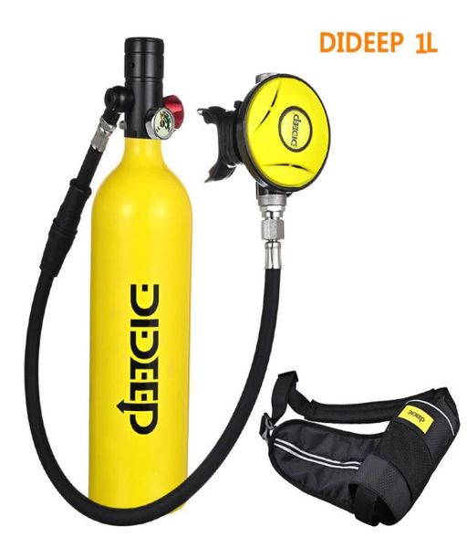 Tauchmasken DIDEEP X4000Pro 1L Tauchflasche Sauerstoffflasche Unterwasserset Air W Adapter Aufbewahrungstasche Schwarz9344049
