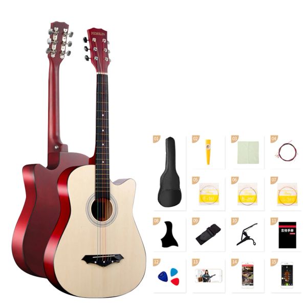 Гитара 38-дюймовая акустическая гитара со стартовым комплектом, сумка для инструментов, классическая гитара, музыкальный инструмент для детей/мальчиков/девочек/подростков/начинающих