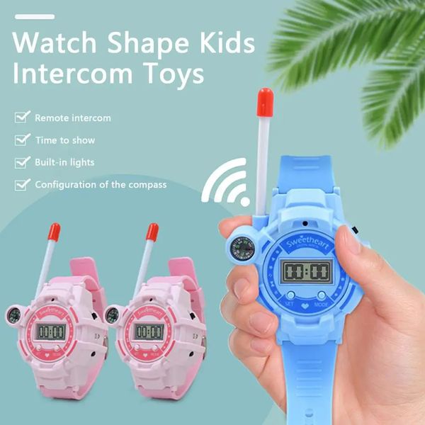 2 шт., детские игрушки для интеркома, забавные дистанционные взаимодействующие компасы, развлекательные часы с дисплеем времени, детские игрушки для интеркома, уличная игрушка 240305