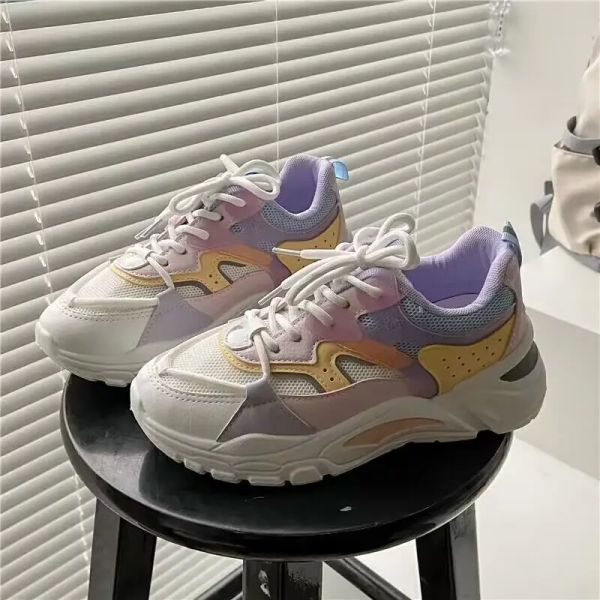 Scarpe scarpe da corsa traspirante per donne in maglia casual sneaker colorate laceup femminile da corsa all'aperto calzature da passeggio