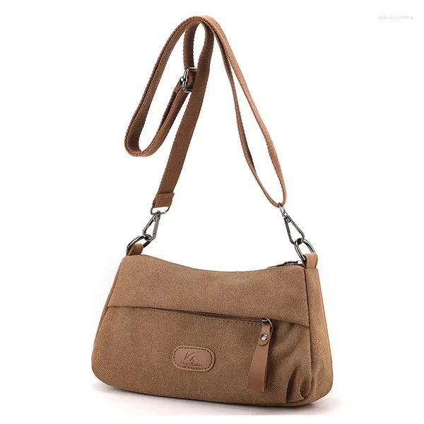 Abendtaschen Canvas Damenhandtasche Hochwertige Umhängetasche Casual Messenger Lady Handykupplung Leichte Schultertasche