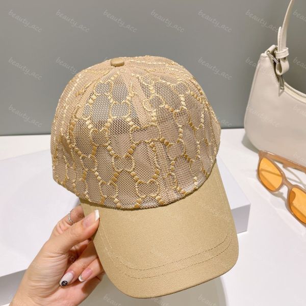 Neue Lace Letters G Caps Luxury Sunhat Modedesigner Baseball Mütze für Frauen Strandhüte Sonne Bonnet Mütze Eimer Hut Cartoon Muster Outdoor Sport Hat Hut