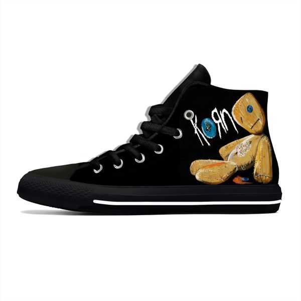 Schuhe Korn Rock Band High Top Sneakers Herren Womens Teenager Casual Schuhe Leinwand Runnas Schuhe 3D bedruckte atmungsaktive leichte Schuh