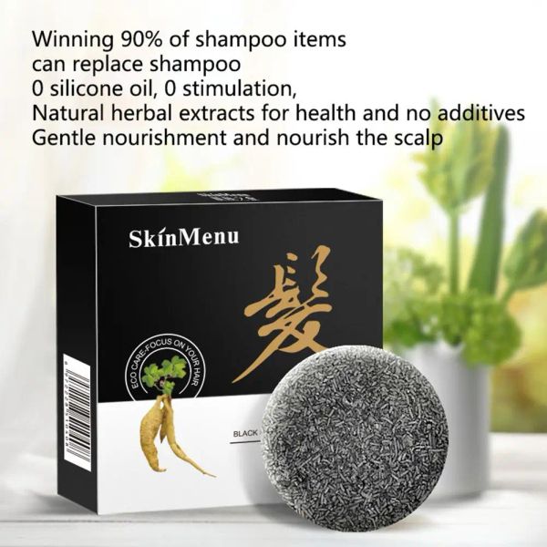 Shampoos Shampoo Sabonete Natural Polygonum Preto Gergelim Cinza Essência Escurecimento de Cabelo