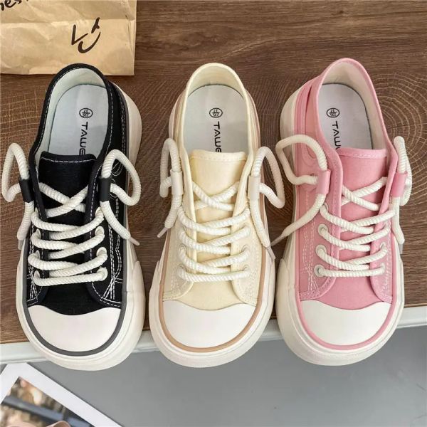 Scarpe feerldi chic mango toe piedi largo sneakers donne Ulzzang tela sport designer harajuku scarpe brand plimsolls piattaforma