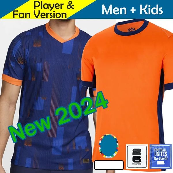 24 25 Niederlande MEMPHIS European HoLLAnd Club Fußballtrikot 2024 Euro Cup 2025 Niederländische Nationalmannschaft Herren Fußballtrikots Kindertrikots Heim Auswärts MEMPHIS XAVI GAKPO