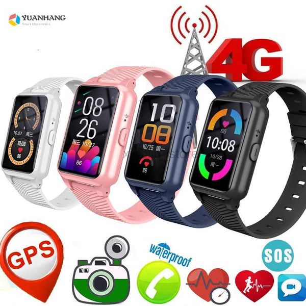 Relógios de pulso Smart 4G Senior Student Kid Watch Freqüência Cardíaca Pressão Arterial GPS Wi-Fi Posição SOS Monitor de Rastreamento Chamada Smartwatch Termômetro 240319