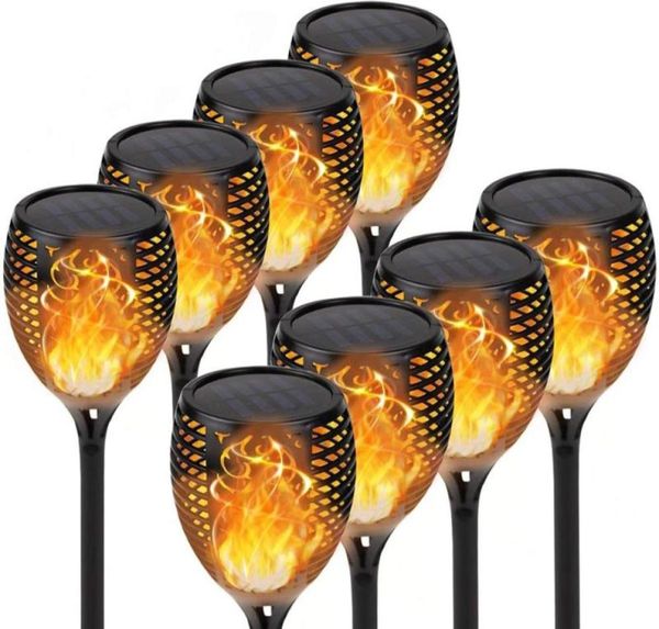 Stringhe di luce solare per esterni 33 LED Torce con danza Decorazione impermeabile del paesaggio Fiamma per il percorso del giardino OnOff7959629