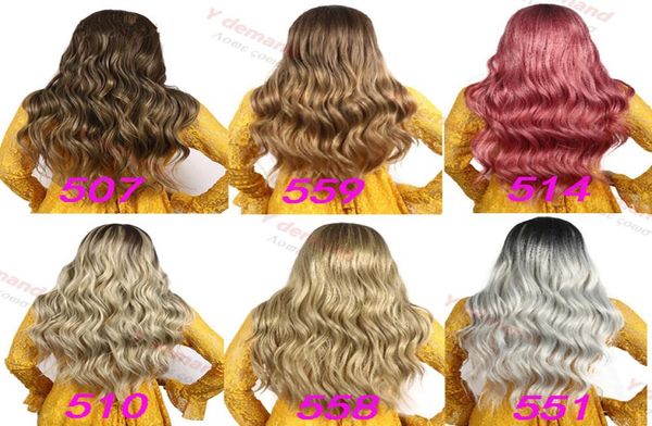 Sarışın uzun dalgalı kıvırcık peruk moda stokta büyüleyici simülasyon insan saçı örgü siyah kadınlar için tam peruklar y talebi 3515958