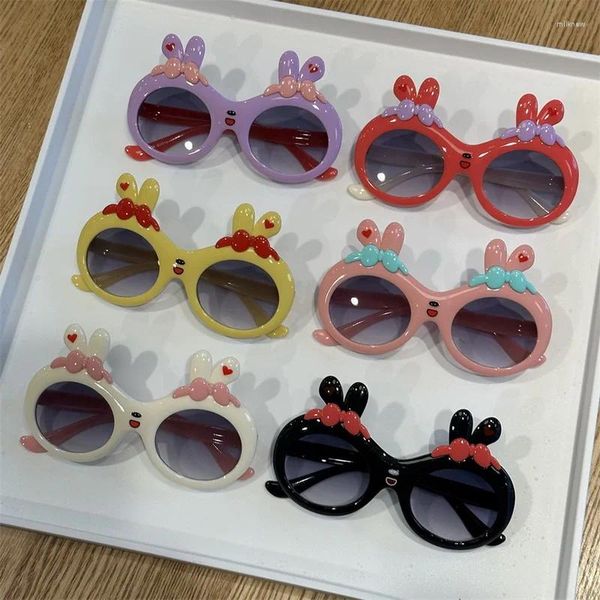 Sonnenbrille DLIDW Kinder Niedlich Cartoon UV400 Junge Mädchen Farben Outdoor Kinder Sonnenschutz Baby Sport Shades Gläser