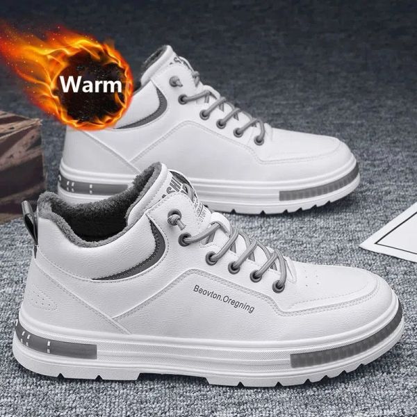 Schuhe 2023 Winter neuer warmer Turnschuhe für Männer Trend Hightop lässige Flachschuhe Männer Schnürung koreanische Versionen Werkzeugschuhe Zapatilla Hombre