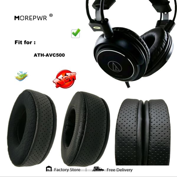 Zubehör Morepwr Neues Upgrade Ersatz-Ohrpolster für AudioTechnica ATHAVC500 Headset-Teile Lederkissen Samt-Ohrenschützer