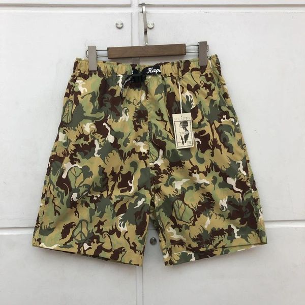 Shorts masculinos novidade 2024 luxo homens kapital camuflagem leopardo tigre confortável clássico skate rua algodão casual #D286