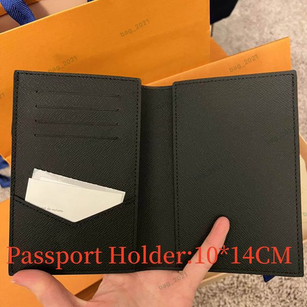 Hollesale Mens Passport Holder Designer Bags Printing Flower Passport Copertina Porta del portafoglio di lusso Donne Travel Passport Case in pelle all'interno della tasca della slot