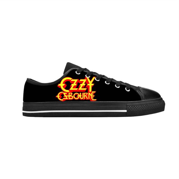 Schuhe Ozzy Osbourne Rock Band Musik Sänger Horror Gothic Casual Stoff Schuhe Low Top bequeme atmungsaktive 3D -Print Männer Frauen Sneaker