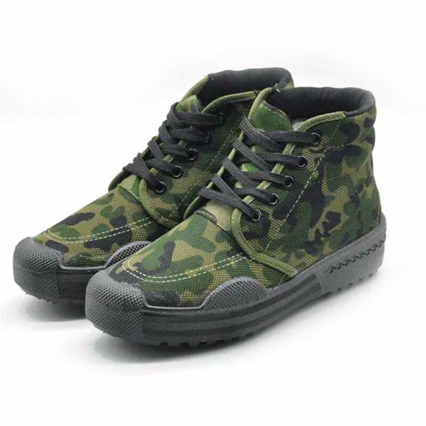 Sapatos Sapatos de esportes táticos ao ar livre Treinamento militar Camuflagem Sapatos masculinos Lits Site Slip Wear Canvas Shoes 3545 Yards