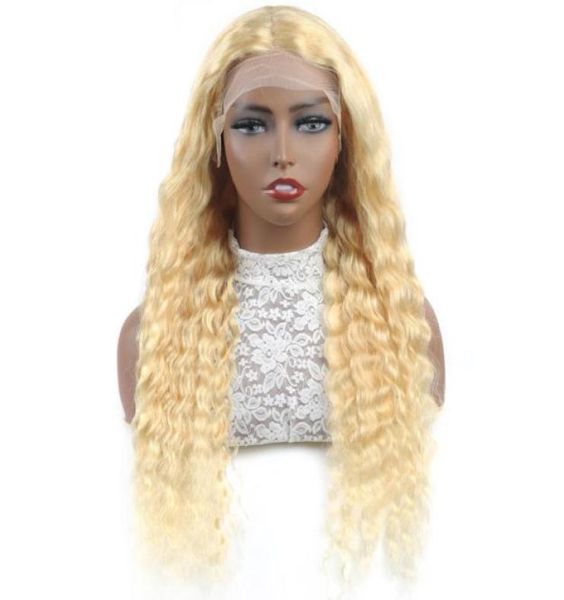Ishow 131 Прозрачный парик фронта шнурка Т-образный бразильский объемный парик из натуральных волос Блондинка Цвет 613 Перуанский прямой 1030 дюймов для 989475415