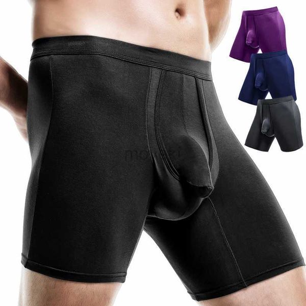 Cuecas masculinas boxer briefs roupa interior 3d-bolsa controle calcinha modal microfibra macio respirável múltiplas cores cuecas 24319