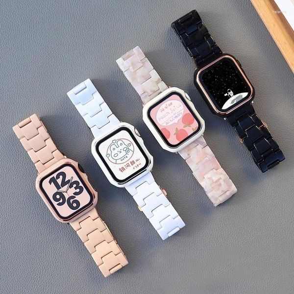 Uhrenarmbänder Candy Color Resin Strap für Apple 41mm 45 38 42 44 40 mm Macaron Ersetzen Sie das Handgelenk Armband Gürtel Smart Band Zubehör