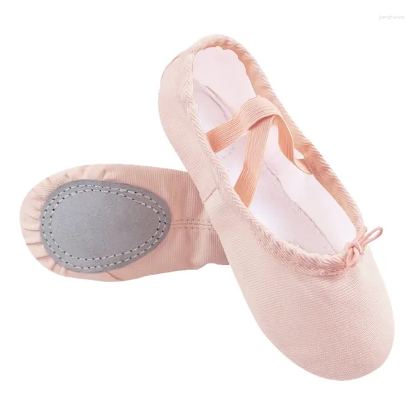 Sapatos de dança sapatilhas de balé para meninas clássico split-sole lona ginástica bebê yoga crianças sapato feminino bailarina