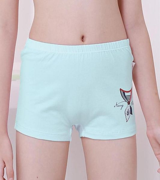 Calcinha YourSeason 1pcs Varejo Adolescente Branco Shorts Boxer Respirável Algodão Flor Impresso Cuecas Macias Para Girls4941204