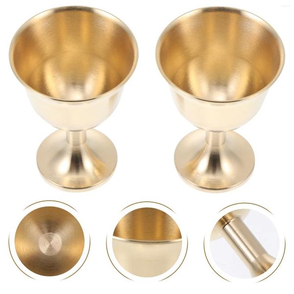 Copos de vinho 2 Pcs Cocktail Glass Bartender Copo de Cobre Vintage Martini Sports Car Table Decor Desktop Aço Inoxidável