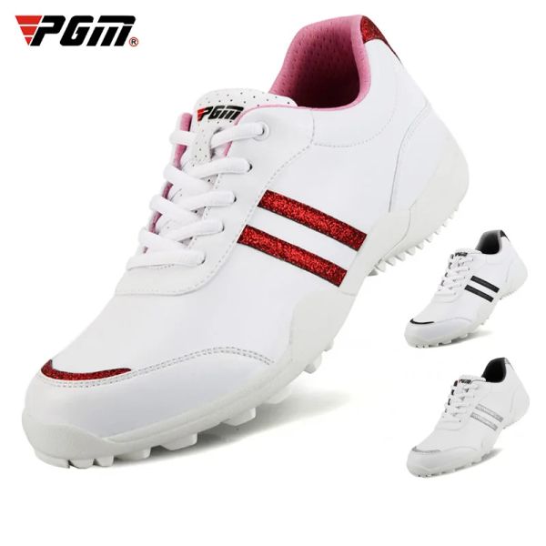 Botas PGM Golf Shoes para mulher Sapatos esportivos à prova d'água Senhoras de tênis de golfe respiráveis treinadores leves anti -vislip para presente de golfe
