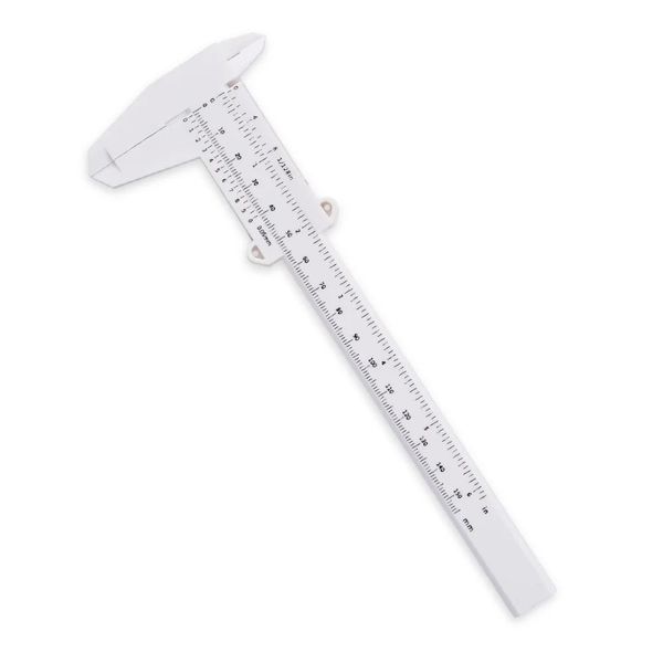 Portátil 150mm plástico sobrancelha medição vernier caliper tatuagem caliper régua plástico ferramentas de medição de maquiagem permanente