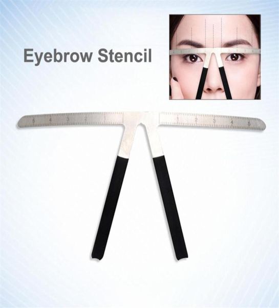 Righello per sopracciglia Microblading professionale in acciaio inossidabile per ricamo trucco permanente Accessori PMU Forniture Stenci per sopracciglia 3D5717340