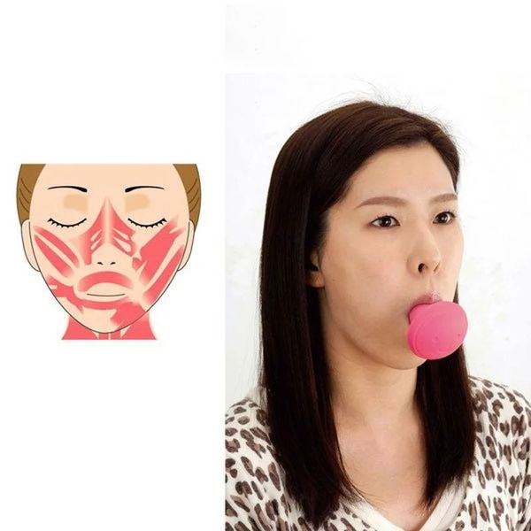 1 stücke V-form Gesicht Abnehmen Doppel Kinn Silikon Exerciser Kiefer Übung Mund Ball Jawline Anti-falten Übung ausrüstung