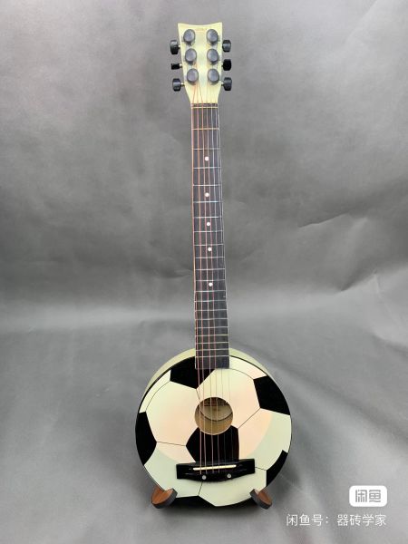 Gitar futbol şekli akustik gitar kaplama, özelleştirilmiş, benzersiz, 6 ip, 32 inç, halk, seyahat, vintage, mini gitar sadece