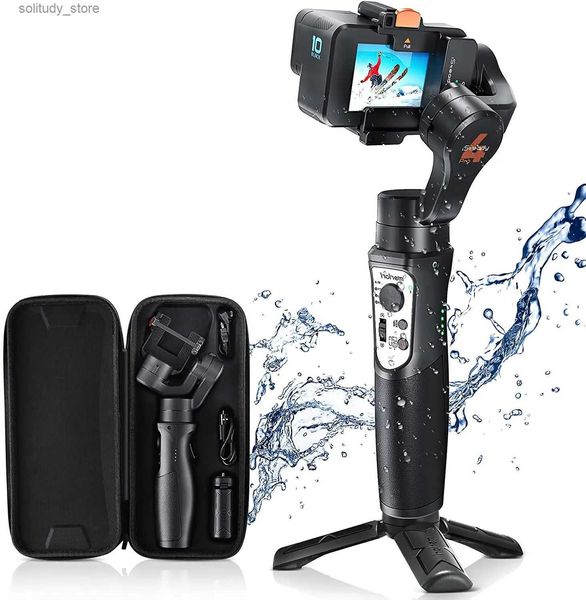 Stabilizzatori Stabilizzatore giunto cardanico a 3 assi per giunti cardanici portatili nelle action cam OSMO 10/9/8/7/6/5 per fotocamere YI Insta 360 RX0 iSteady Pro4 Q240319