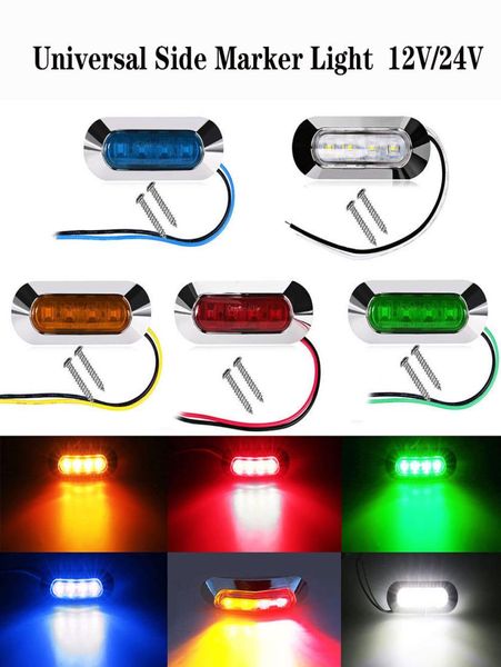 Wasserdichte 4 LED-Seitenmarkierungsleuchte, Umrissanzeige, Licht für Auto, LKW, Anhänger, LKW, 12 V, 24 V, Licht, Rot, Weiß, Bernstein, Blau, Grün, 9499950