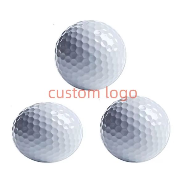 Aids 12 Stück individuelles Logo Golf 3-lagiges Spielball-Übungsgolfbälle Gummi-Golfball Sarin-Material