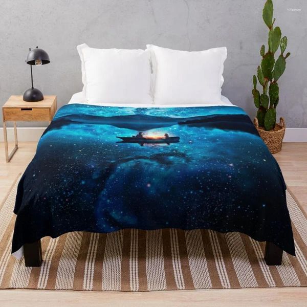 Coperte Coperta decorativa da letto decorativa in tessuto plaid polinesiano con stelle anime