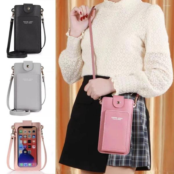 Çanta Crossbody Cep Telefon Kapağı Kadınlar Evrensel Model Organizatör Hücre Cep Kılıfı Cüzdanlar Omuz Çantaları PU Çantası