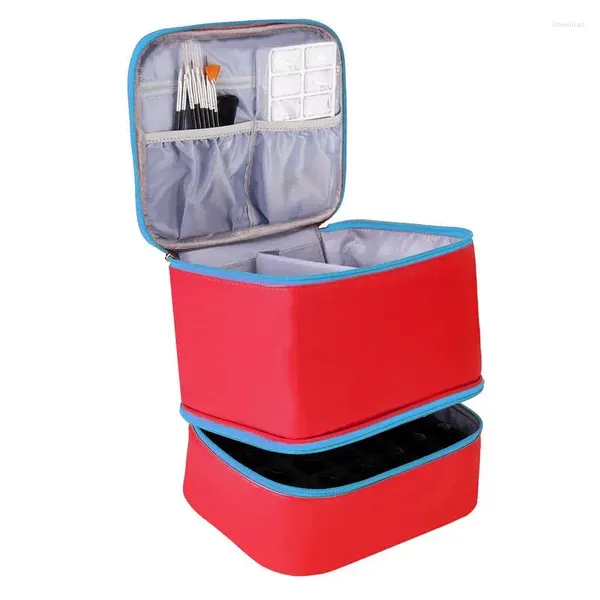 Borse portaoggetti Kit per unghie in gel Custodia organizer da viaggio per smalto per lampada ad alta capacità che trasporta fino a 30 bottiglie di colla